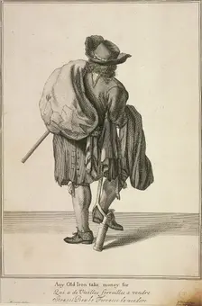 Any Old Iron take money for Cries of London, (c1688?). Artist: Anon