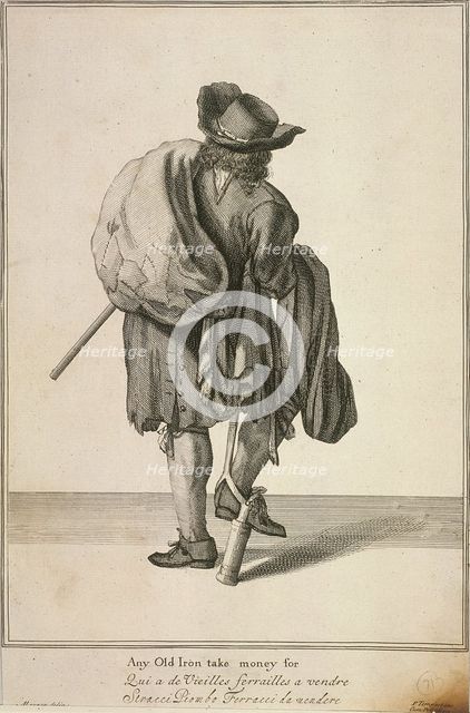 'Any Old Iron take money for', Cries of London, (c1688?). Artist: Anon