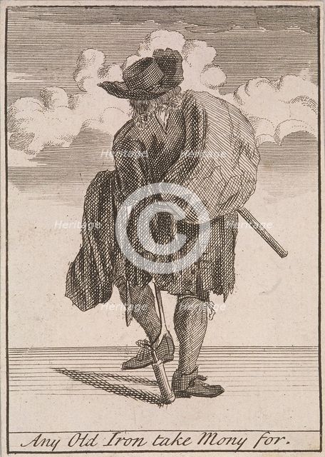 'Any Old Iron take Mony for', Cries of London, (c1688?). Artist: Anon