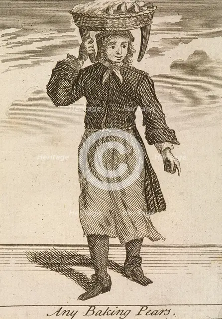 'Any Baking Pears', Cries of London, (c1688?). Artist: Anon