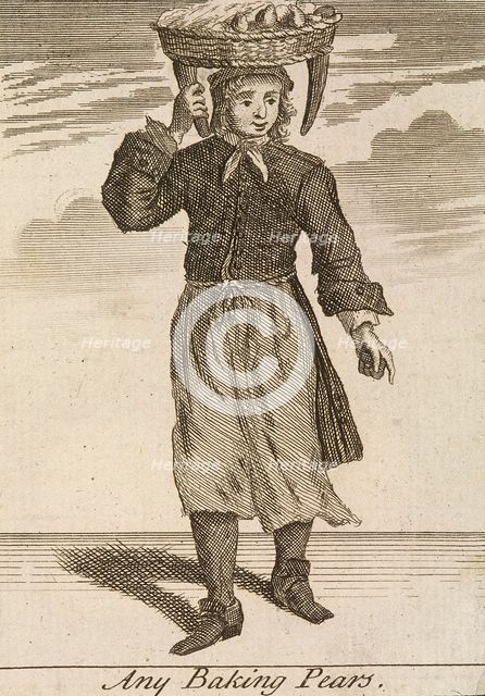 'Any Baking Pears', Cries of London, (c1688?). Artist: Anon