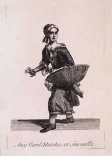 Any Card Matches or Savealls Cries of London, c1688. Artist: Anon