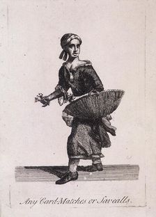 Any Card Matches or Savealls Cries of London, c1688. Artist: Anon