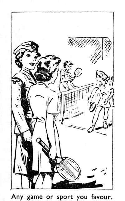 'Any game or sport you favour', 1940. Artist: Unknown.
