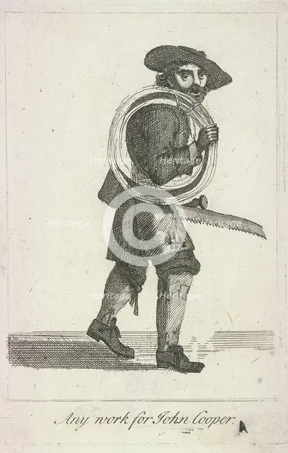 'Any work for John Cooper', Cries of London, c1688. Artist: Anon