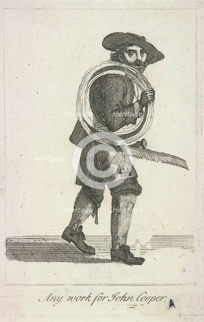 'Any work for John Cooper', Cries of London, c1688. Artist: Anon