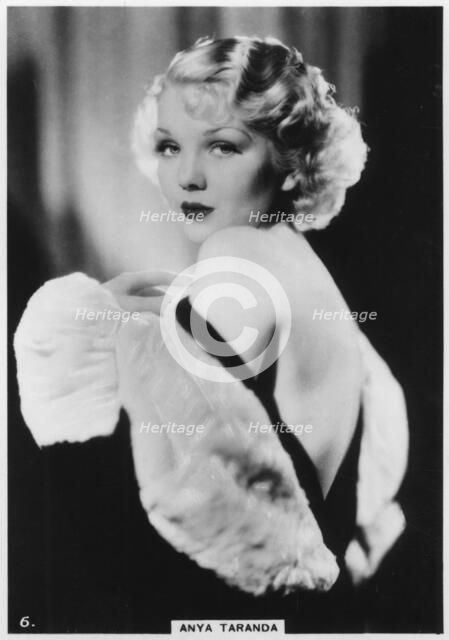 Anya Taranda, American model, showgirl and actress, c1938. Artist: Unknown