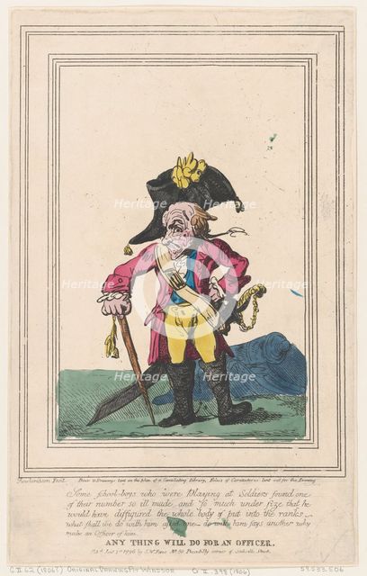 Anything Will Do For an Officer, January 1, 1796., January 1, 1796. Creator: Thomas Rowlandson.