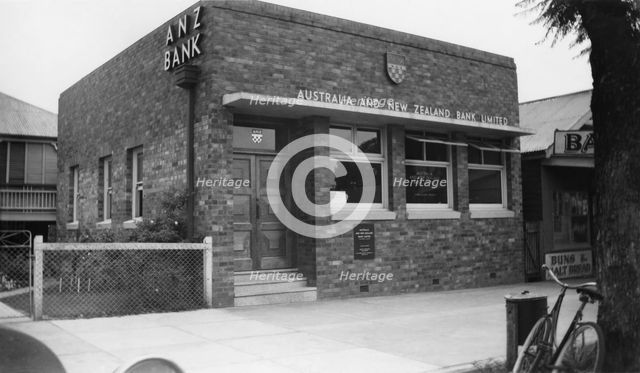 ANZ Bank, Formerly - Bank of Australasia, Caboolture, Queensland, 1955. Creator: Jack Bain.