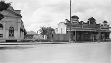 ANZ Bank (Old and New), Formerly - Bank of Australasia, Childers, Queensland, 1954. Creator: Jack Bain
