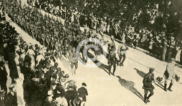 ANZAC troops in Marseilles, France, First World War, c1916, (c1920). Creator: Unknown.