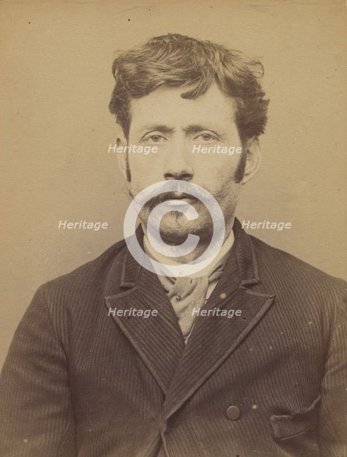 Anacléto. Joseph, Jean-Baptiste. 36 ans, né le 14/7/57. Coiffeur. Anarchiste. 16/3/94., 1894. Creator: Alphonse Bertillon.