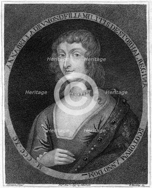 Anabella Drummond, queen consort of Robert III of Scotland, (1797).Artist: E Harding