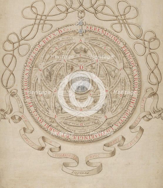 Anagram in Honor of Charles III, Duke of Lorraine and Bar, ca. 1595-1605. Creator: Aegidius Sadeler II.