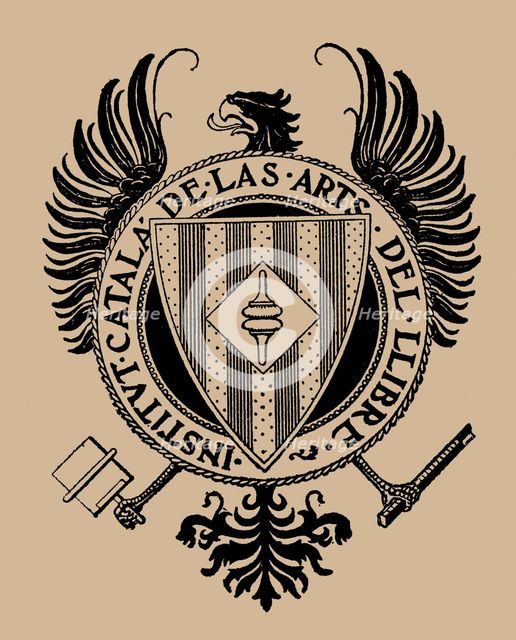 Anagram of the Institut Català de les Arts del Llibre, 1900.