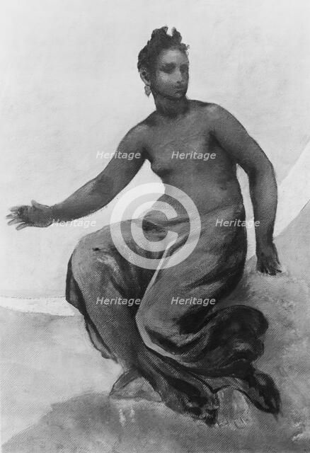 Anahita: A Study for "The Flight of Night", 1878. Creator: William Morris Hunt.