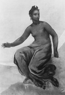 Anahita: A Study for "The Flight of Night", 1878. Creator: William Morris Hunt