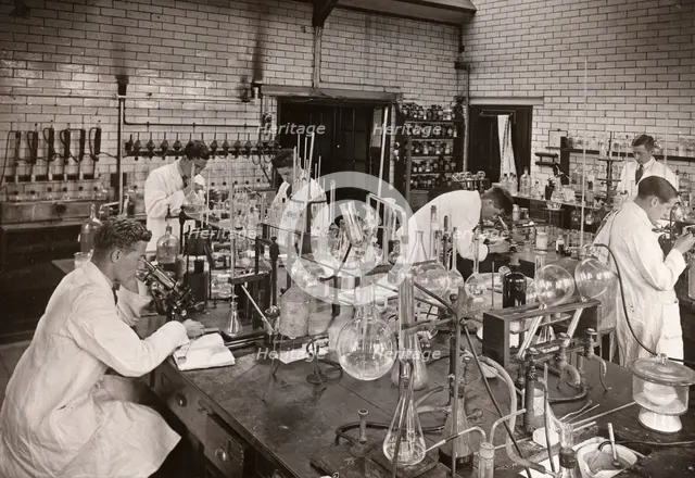 Analytical laboratory, Rowntree factory, York, Yorkshire, 1926. Artist: Unknown