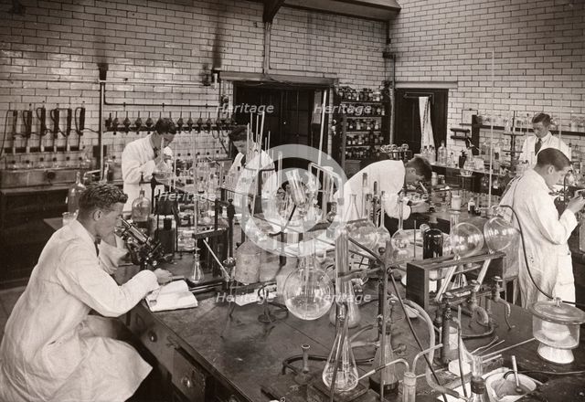 Analytical laboratory, Rowntree factory, York, Yorkshire, 1926. Artist: Unknown