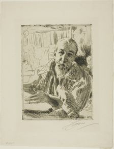 Anatole France, 1906. Creator: Anders Leonard Zorn