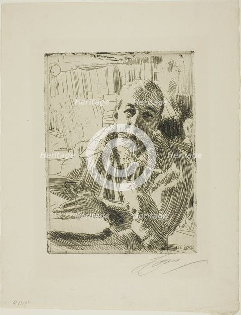 Anatole France, 1906. Creator: Anders Leonard Zorn.
