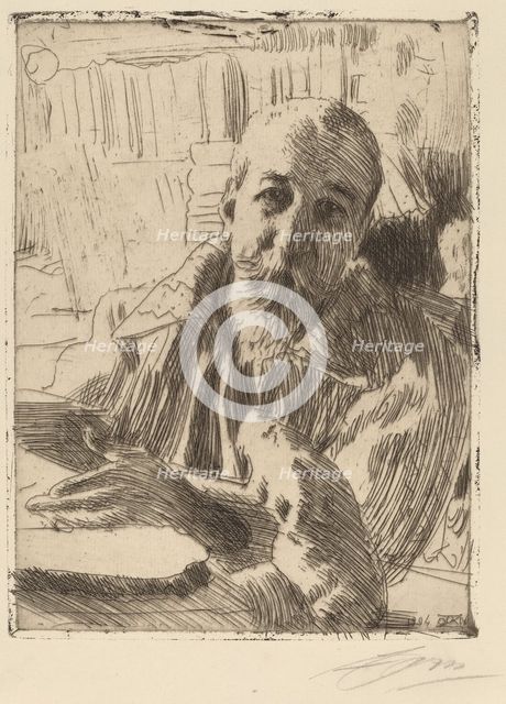 Anatole France, 1906. Creator: Anders Leonard Zorn.