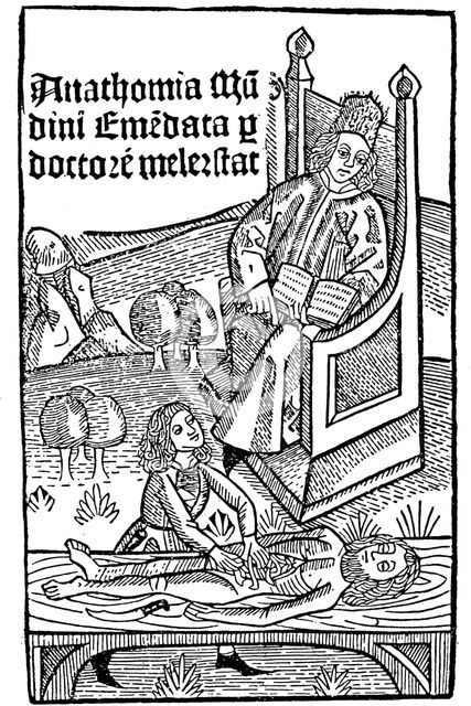 Anatomy demonstration, 1493. Creator: Unknown.
