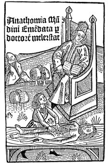 Anatomy demonstration, 1493. Creator: Unknown