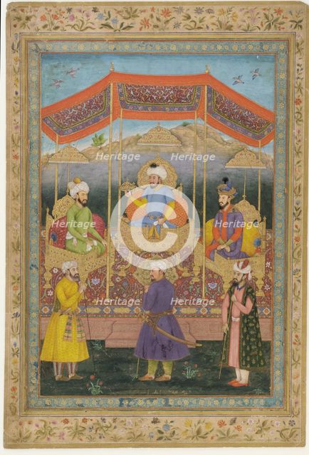 Ancestral group of Mughal rulers, 18th century. Creator: Govardhan.