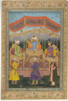 Ancestral group of Mughal rulers, 18th century. Creator: Govardhan