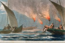Anchovy Fishing c1845. Creators: Benjamin Waterhouse Hawkins, Robert Kent Thomas