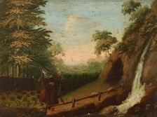 Anchoress Working in the Garden, between 1780-1815. Creator: Unknown