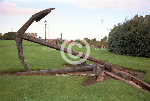 Anchors in Queen's Park, Fleetwood, Lancashire, 1999. Artist: P Williams