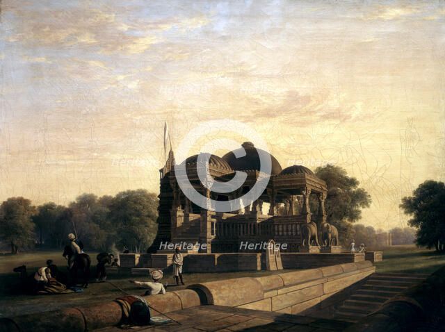 'Ancient Temple at Hulwud', 1826.  Artist: William Frederick Witherington