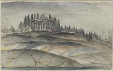 Ancient temple in landscape, 1799. Creator: Carl August Ehrensvard