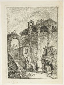 Ancient Temple, plate five from Les Soirées de Rome, 1764. Creator: Hubert Robert