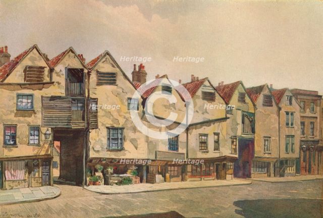 'Ancient Tenements in Bermondsey Street', Bermondsey, London, 1886 (1926).  Artist: John Crowther.