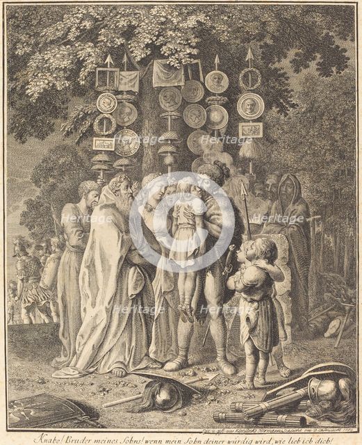Ancient Teutons, 1782. Creator: Daniel Nikolaus Chodowiecki.