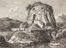 Ancient tomb in Via Nomentana, 1792. Creator: Johann Christian Reinhart