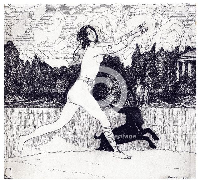Ancient Vision (magazine Zolotoe Runo 1906 no. 4), 1906. Artist: Bakst, Léon (1866-1924)