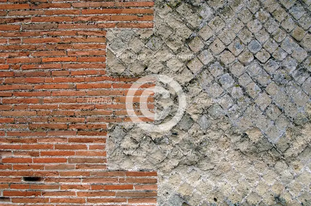 Ancient wall, Pompeii, Italy, 2009.  Creator: LTL.