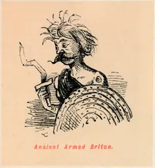 Ancient Armed Briton c1860, (c1860). Artist: John Leech