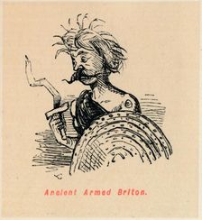 Ancient Armed Briton c1860, (c1860). Artist: John Leech
