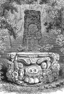 Ancient Aztec Idol; An Ascent of the Cofre de Perote, Mexico 1875. Creator: Unknown