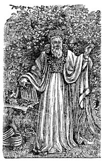 Ancient British Arch-Druid wearing the Breastplate of Judgement, c1900