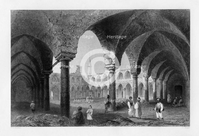Ancient buildings in St Jean D'Acre (Acre), Israel, 1841.Artist: J Tingle