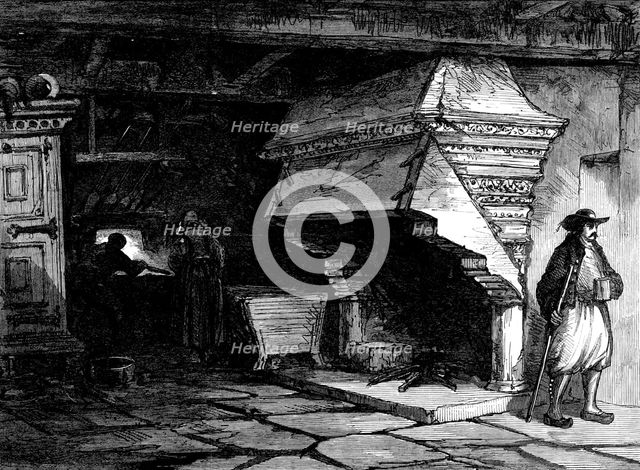 Ancient chimney, time of Francis I., Morlaix, Brittany, 1871. Creator: Unknown.