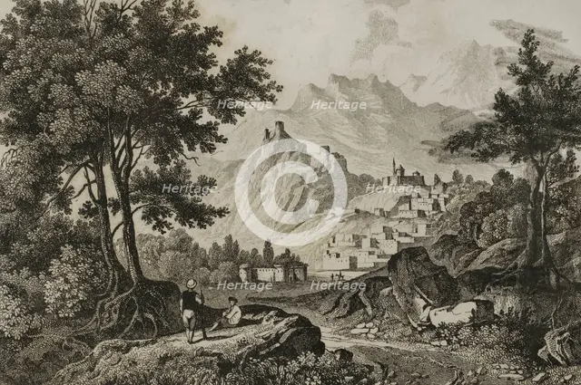 Ancient city of Gavar, Armenia, 1838.  Creator: Vanderburch.
