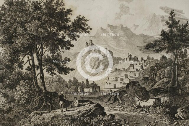 Ancient city of Gavar, Armenia, 1838.  Creator: Vanderburch.