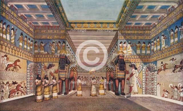 Ancient civilisation: within the palace of an Assyrian king, 1907. Artist: Unknown.